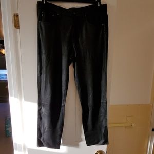 AG Beal black leather jeans, 29